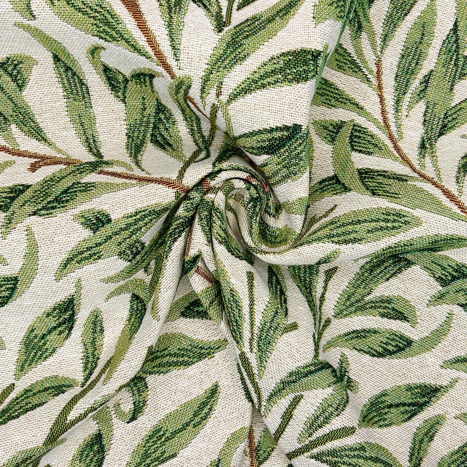 Cotton Woven Tapestry Upholstery Fabric Material Willow Bough SAGE 1MTR