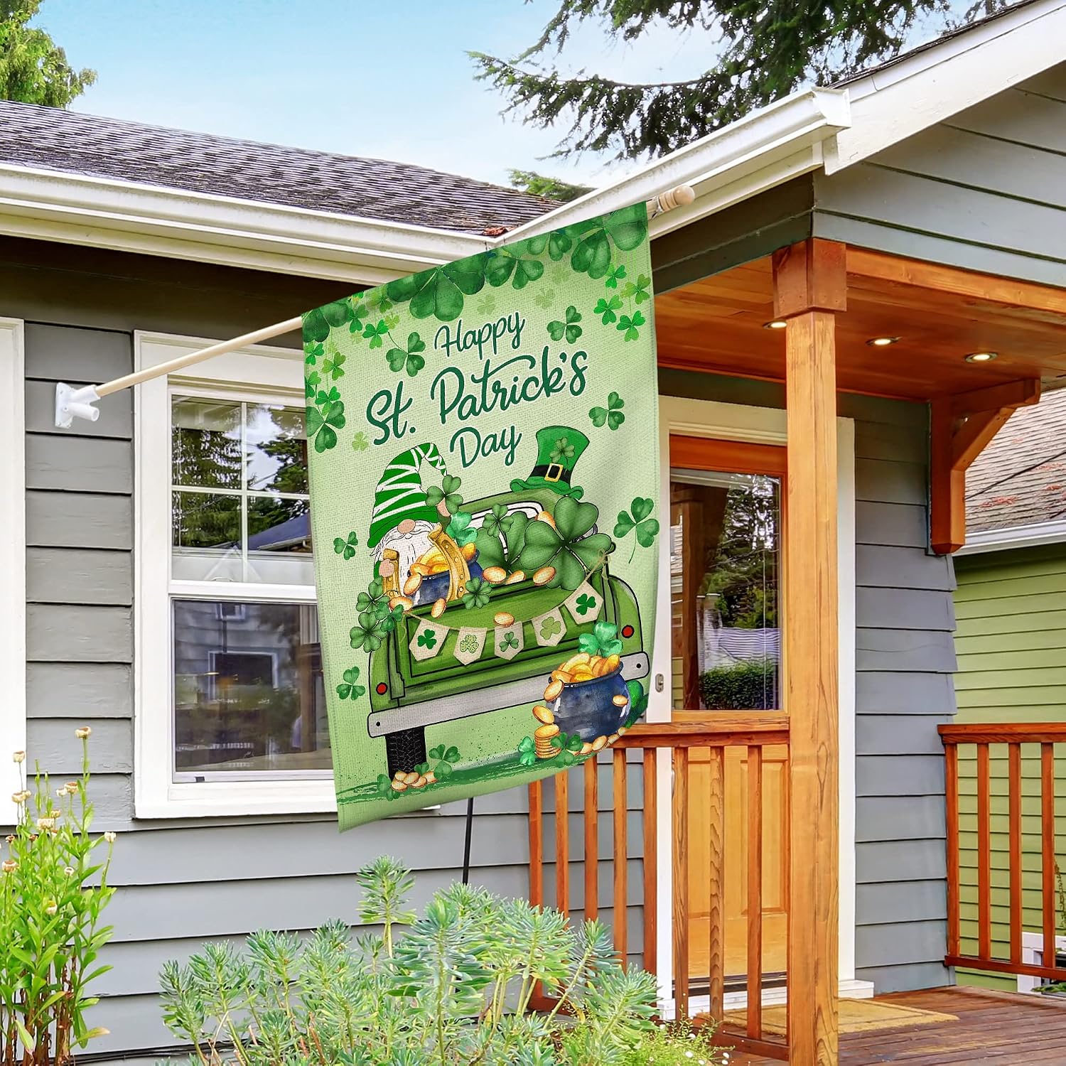 Pinata St Patricks Day Flag 28 x 40 Double Sided, Happy St Patricks Day House Flag, St Patricks Day Flags for Outdoor, Large St Patricks Day Flag, Holiday Seasonal Yard Decorations