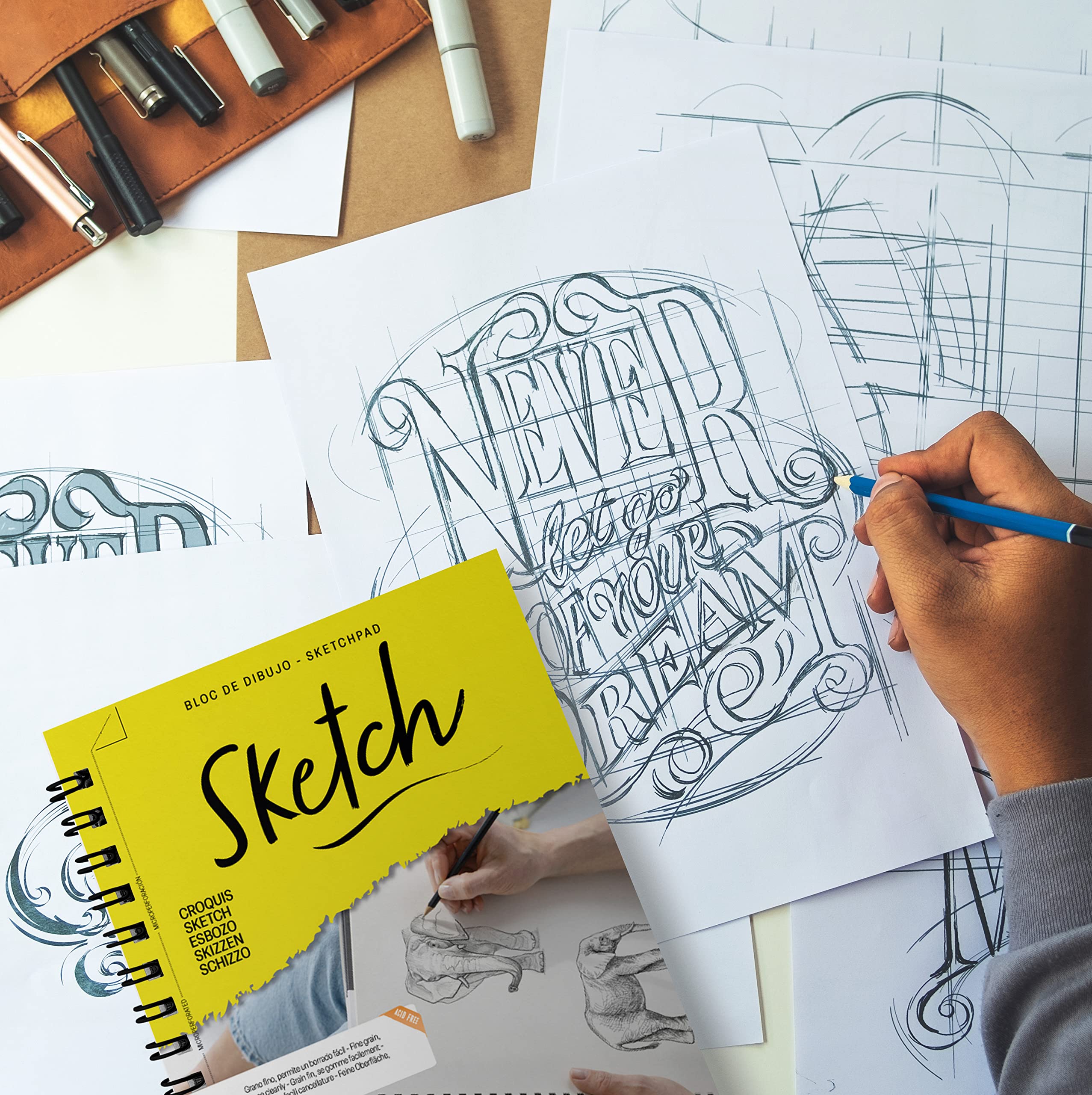 Album Da Disegno BLOCCO SCHIZZI SPIRALATO Carioca Plus Carta Alta Qualità  Per Schizzo O Disegno A EUR 6,90 Sketch Book, image size:2554x2560