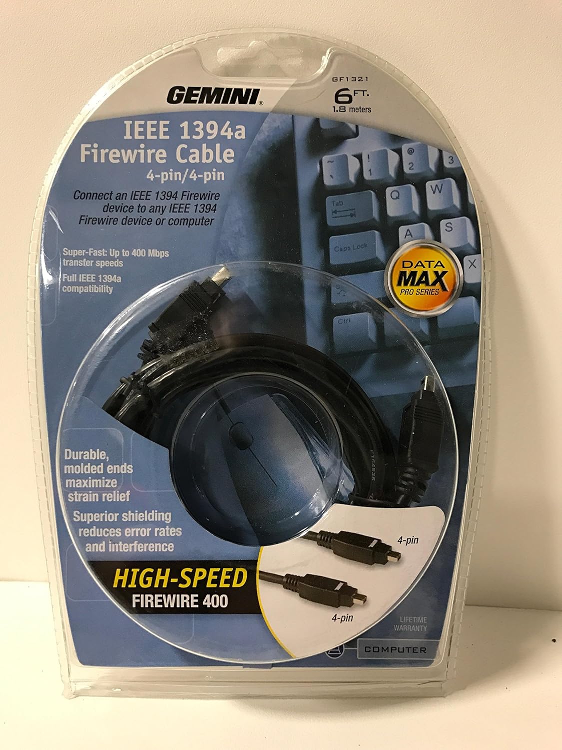 Gemini GF1321 IEEE 1394 cable 4 pin FireWire (M) 4