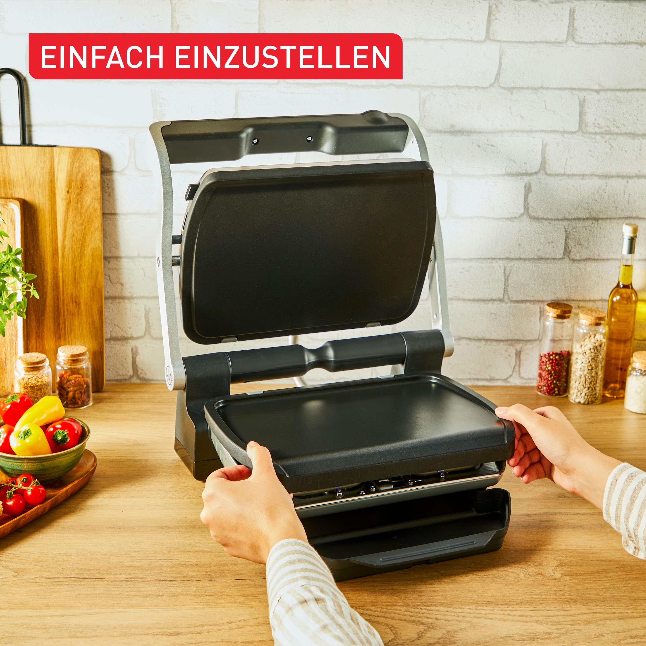 Tefal Plancha-Platten, kompatibel mit OptiGrill, OptiGrill +, OptiGrill Elite, für empfindliche Zutaten, antihaftbeschichteter Aluminium-Druckguss, Schwarz, XA728810