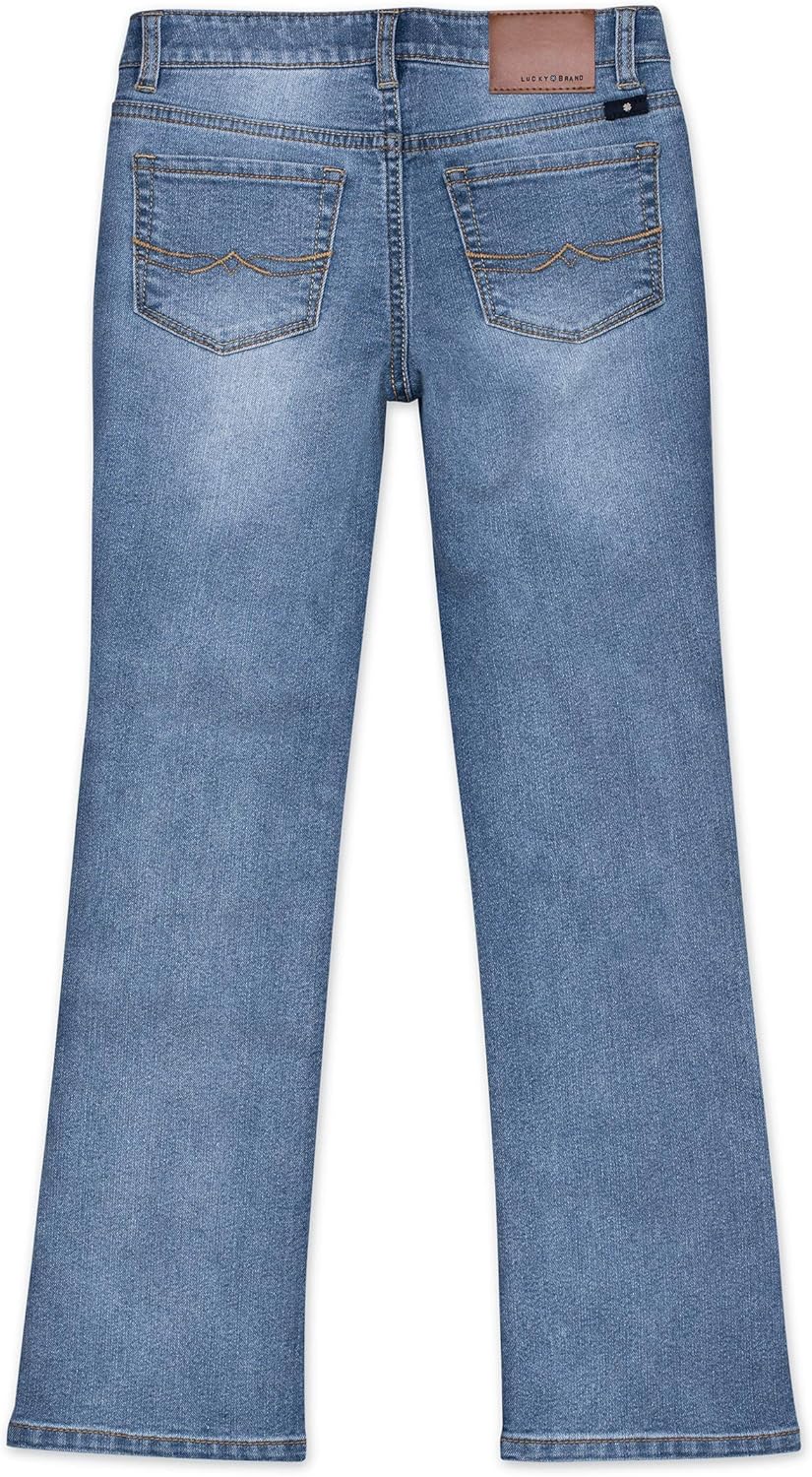 Lucky Brand Girls 5-Pocket Stretch Bootcut Fit Denim Jean, Zipper Fly & Button Closure - Image 2