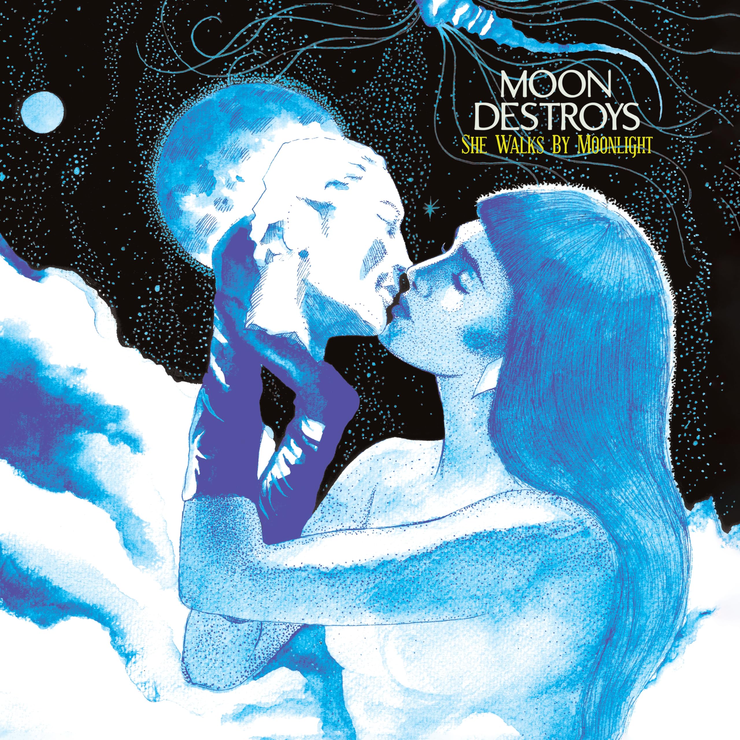 SHE WALKS BY MOONLIGHT (TRANSPARENT MARBLED BLUE VINYL) [VINYL]