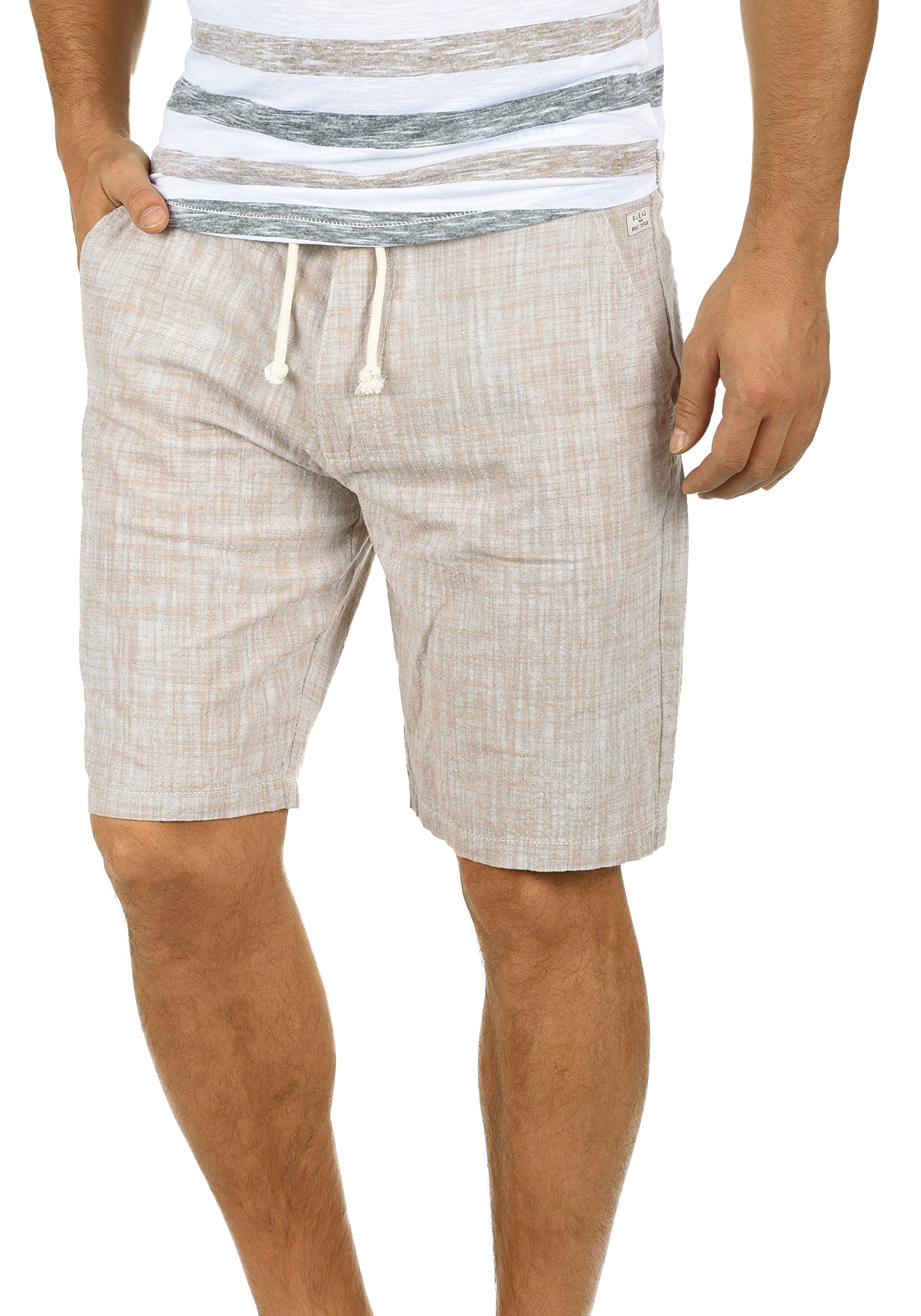 BLEND Bones Men's Linen Shorts Bermuda Made of 100% Cotton Regular- Fit, Size:XL, Colour:Sand Brown (75107)