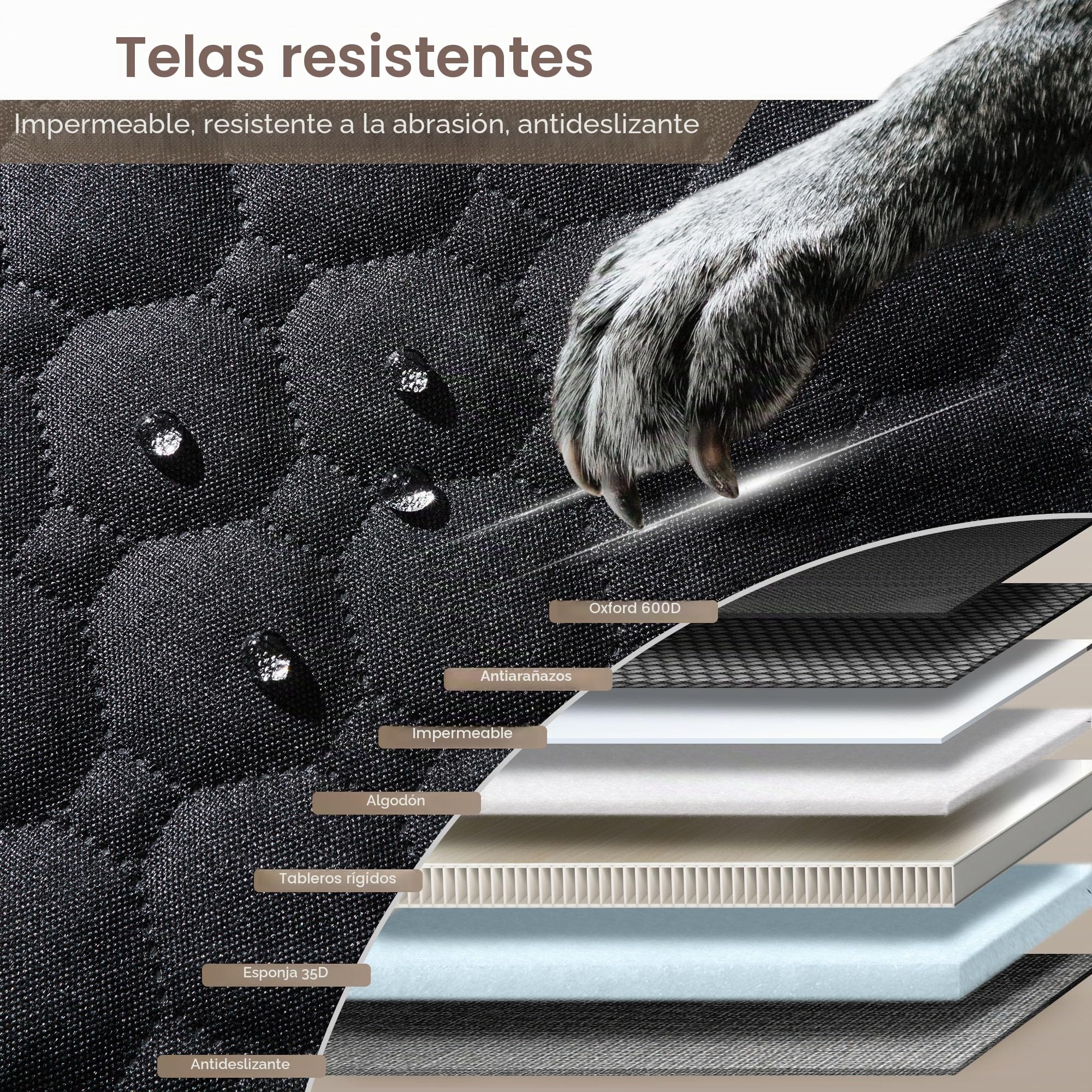 SHARLOVY Extensor de Asiento Trasero para Perros,Funda de Asiento de Coche Grande y Dura para Perros. (Negro para Camiones Grandes, Extensor para Masticador Agresivo)