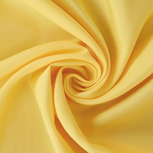 Miniatura 6 de FOLINS&HOME Mantel rectangular amarillo de 60 x 84 pulgadas, sin arrugas, impermeable, de poliéster, a prueba de derrames, resistente y lavable,