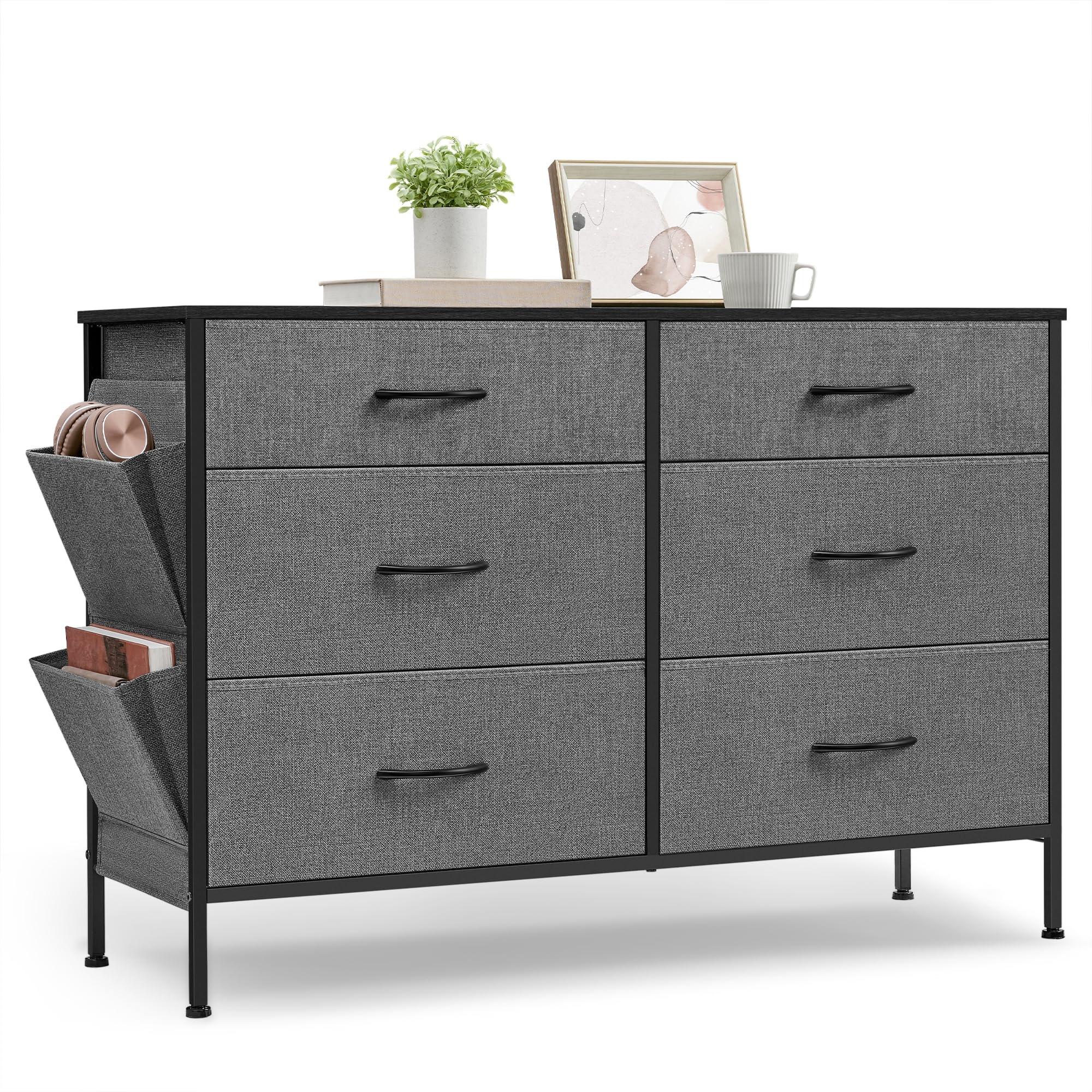 Amazon.com: SONGMICS 6-Drawer Dresser for Bedroom, Chest of