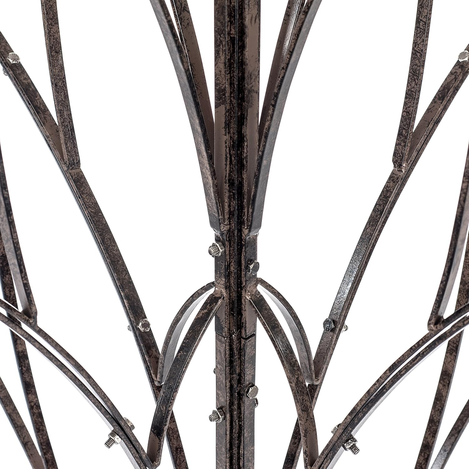 H Potter Lotus Bud Iron Obelisk Trellis for Climbing Plants, 69” Heavy Duty Garden Support with Ground Stakes, Outdoor Yard Art for Roses, Clematis, Patio & Courtyard