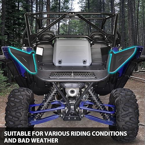 Miniatura 5 de Guardabarros traseros extendidos para Yamaha YXZ 1000, UTV Triangle Extra Rear Mud Guard Flaps Splash Fender kit para Yamaha YXZ 1000RSESSSS SESS