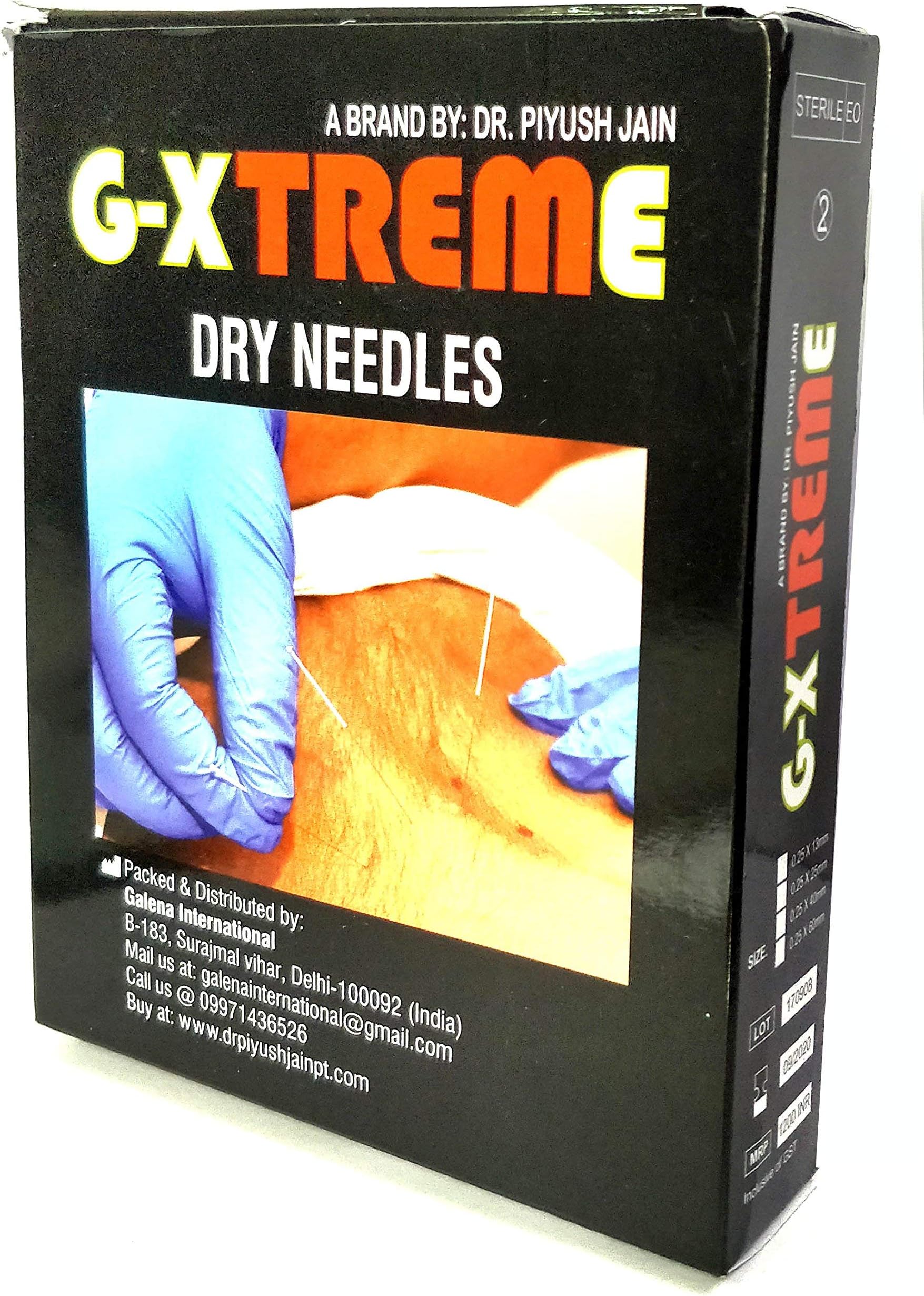 Galena International Gxtreme Dry Sterile Clinical Set with Guide Tube 120 Assorted Needles