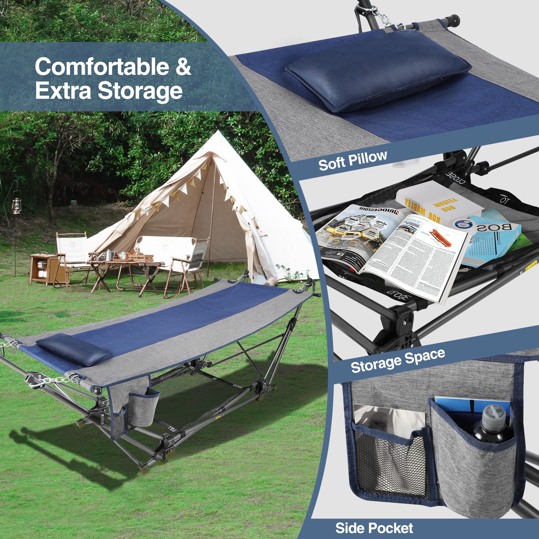 Amazon.com : RedSwing Extra-Long Portable Folding Hammock