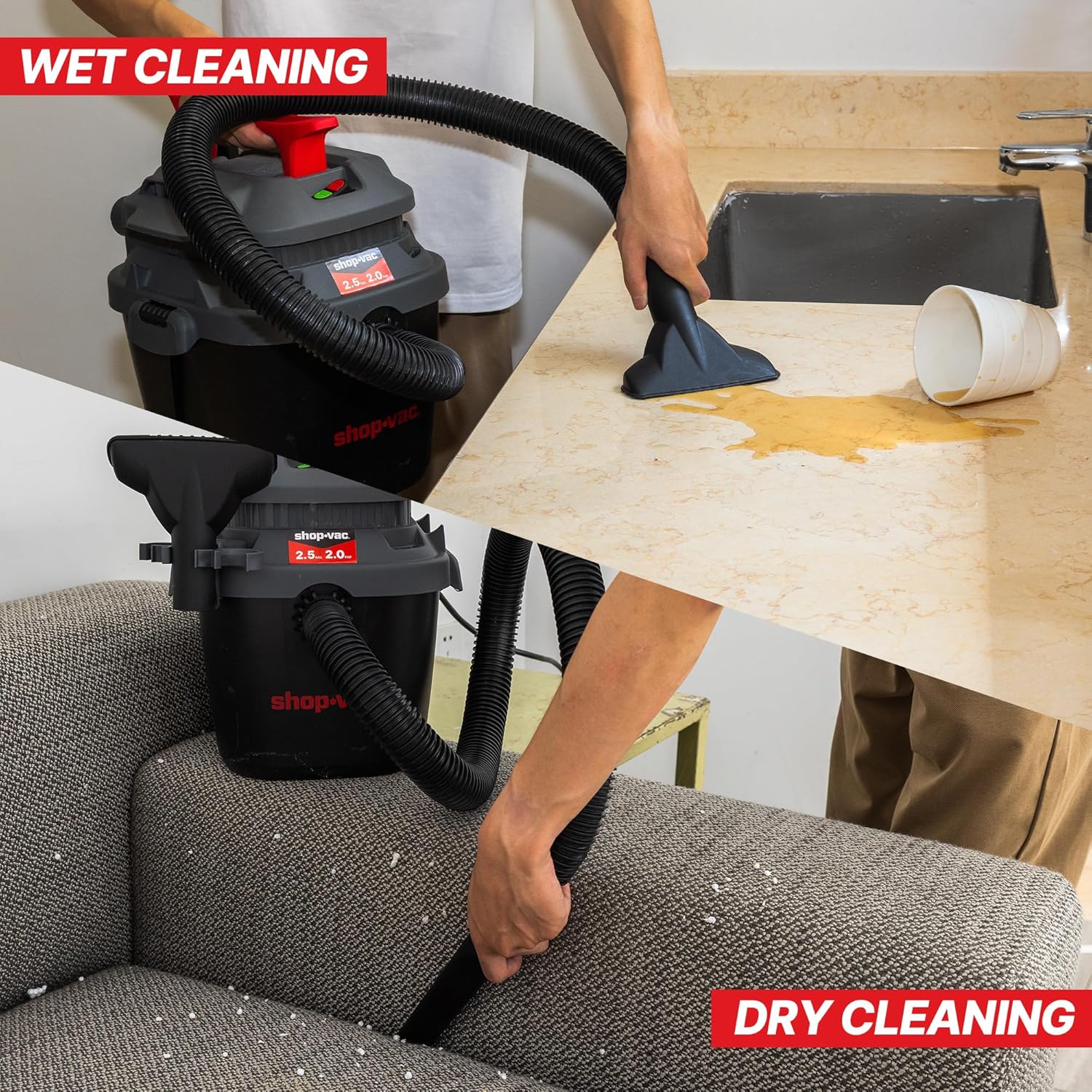 Unleash Clean with the Shop-Vac 2.5 Gallon Wet Dry Vacuum: A Compact Powerhouse for Home and Garage!