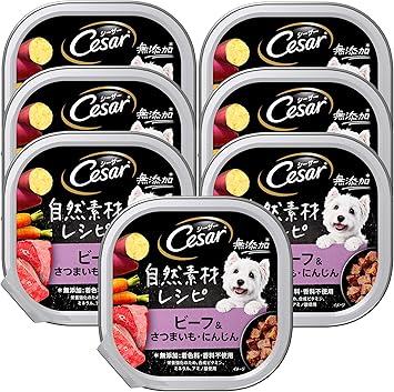 Amazon シーザー ドッグフード 自然素材レシピ ビーフ さつまいも にんじん 成犬用 85g 7個 まとめ買い シーザー ペット用品 通販