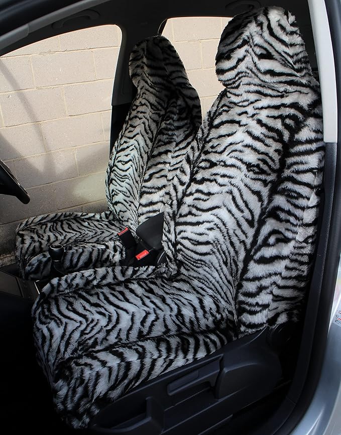 Interior LEOPARD Faux Fur Furry Car Seat Covers Citroen C3 Full Set Car