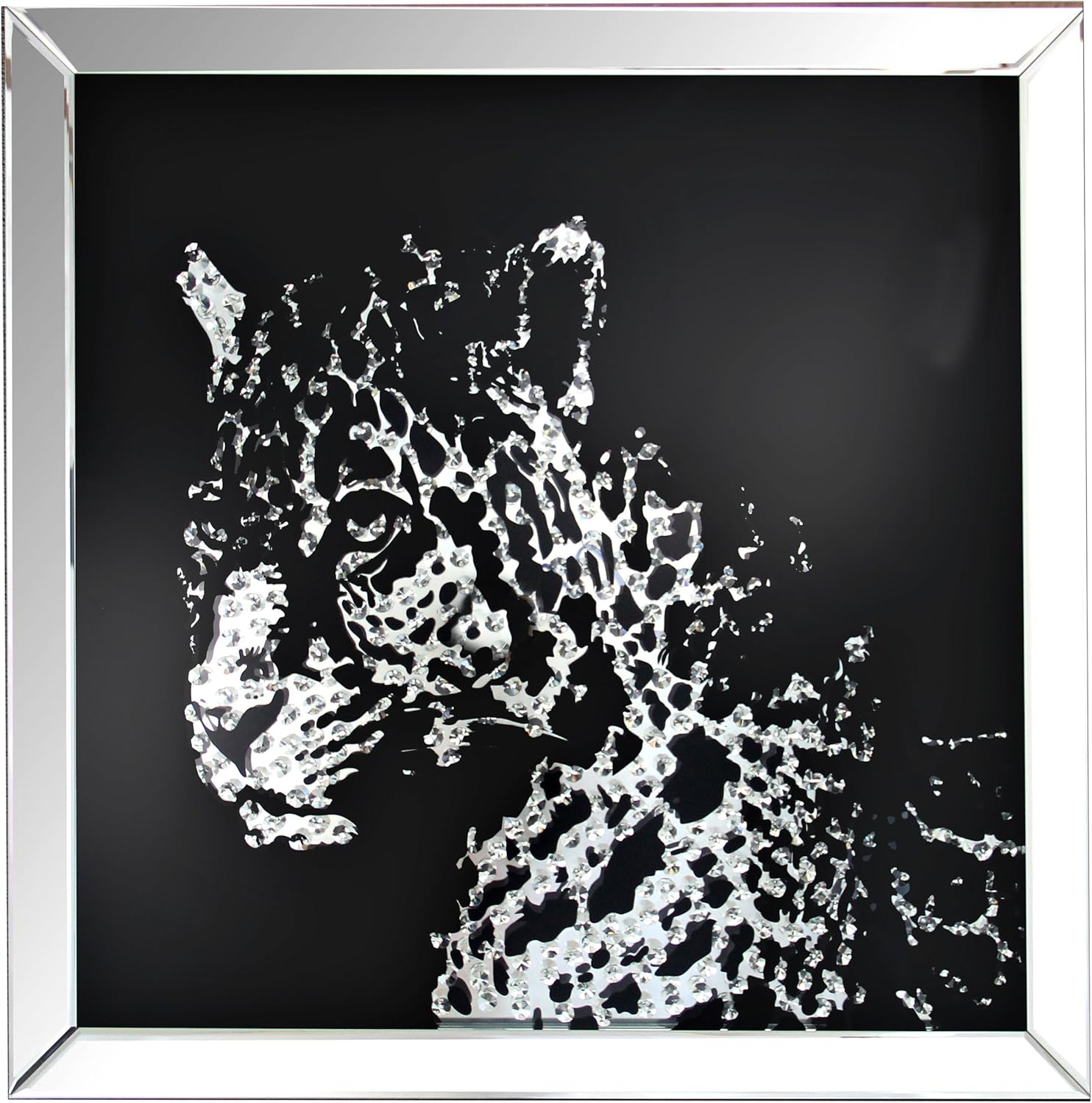 ACME Nevina Wall Art - 97316 - Mirrored & Crystal Leopard