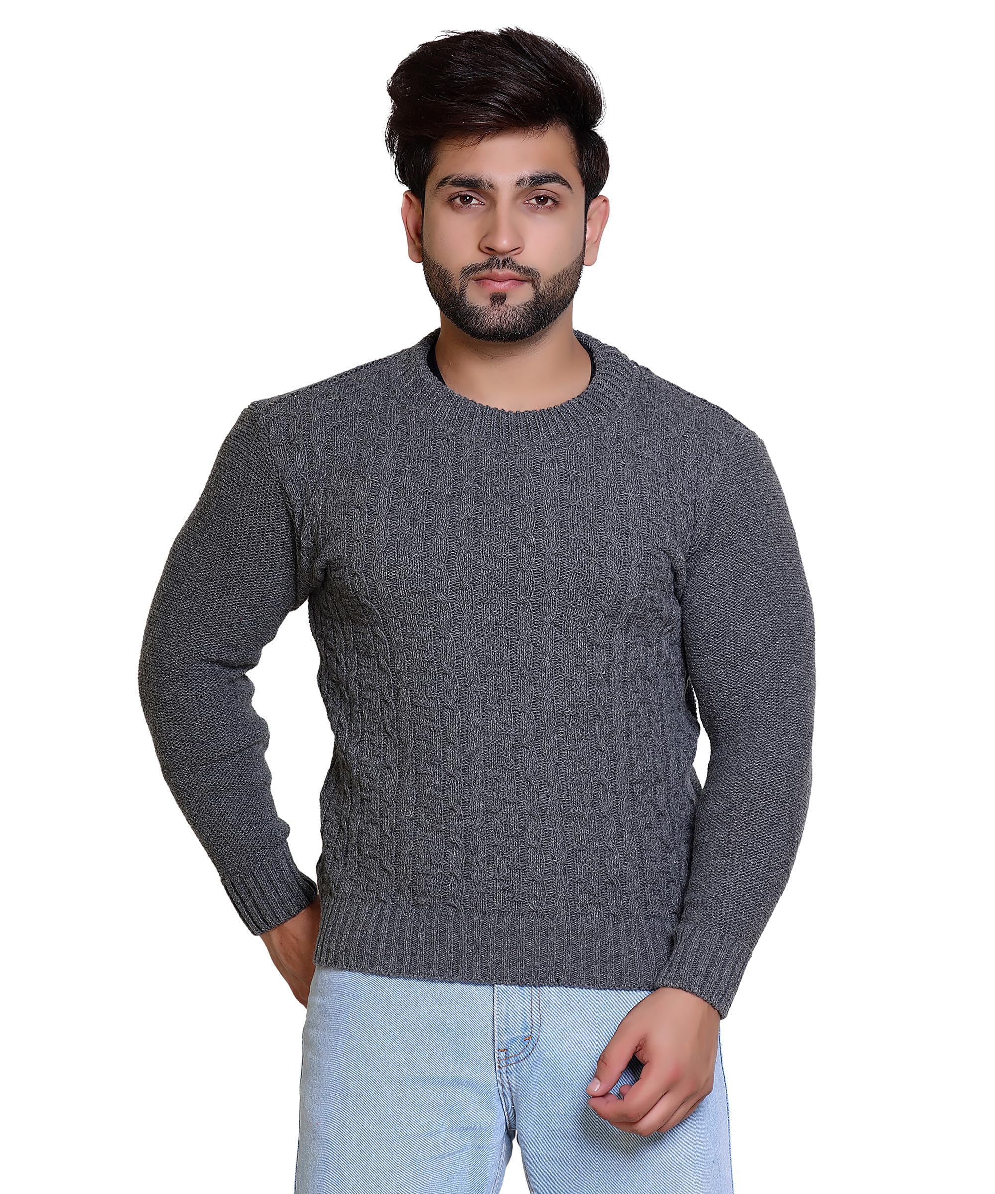 grand line Heavy Winter WEAR SELF Gents Pullover Sweaters Suitable for Casual WEAR-picture-32
