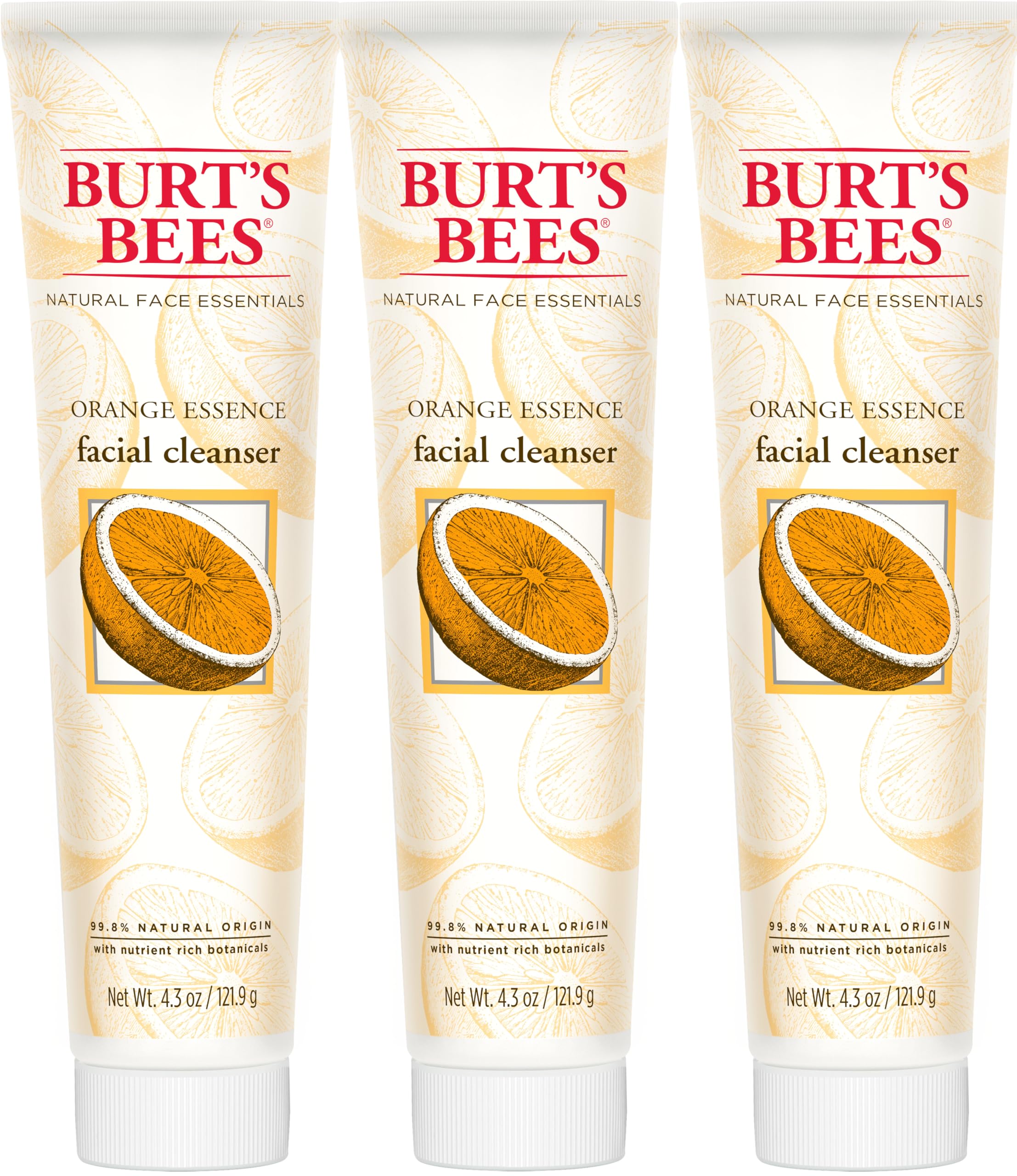 Burt's Bees Orange Essence Facial Cleanser, Sulfate-Free Face Wash, 4.3 Oz (Package May Vary)