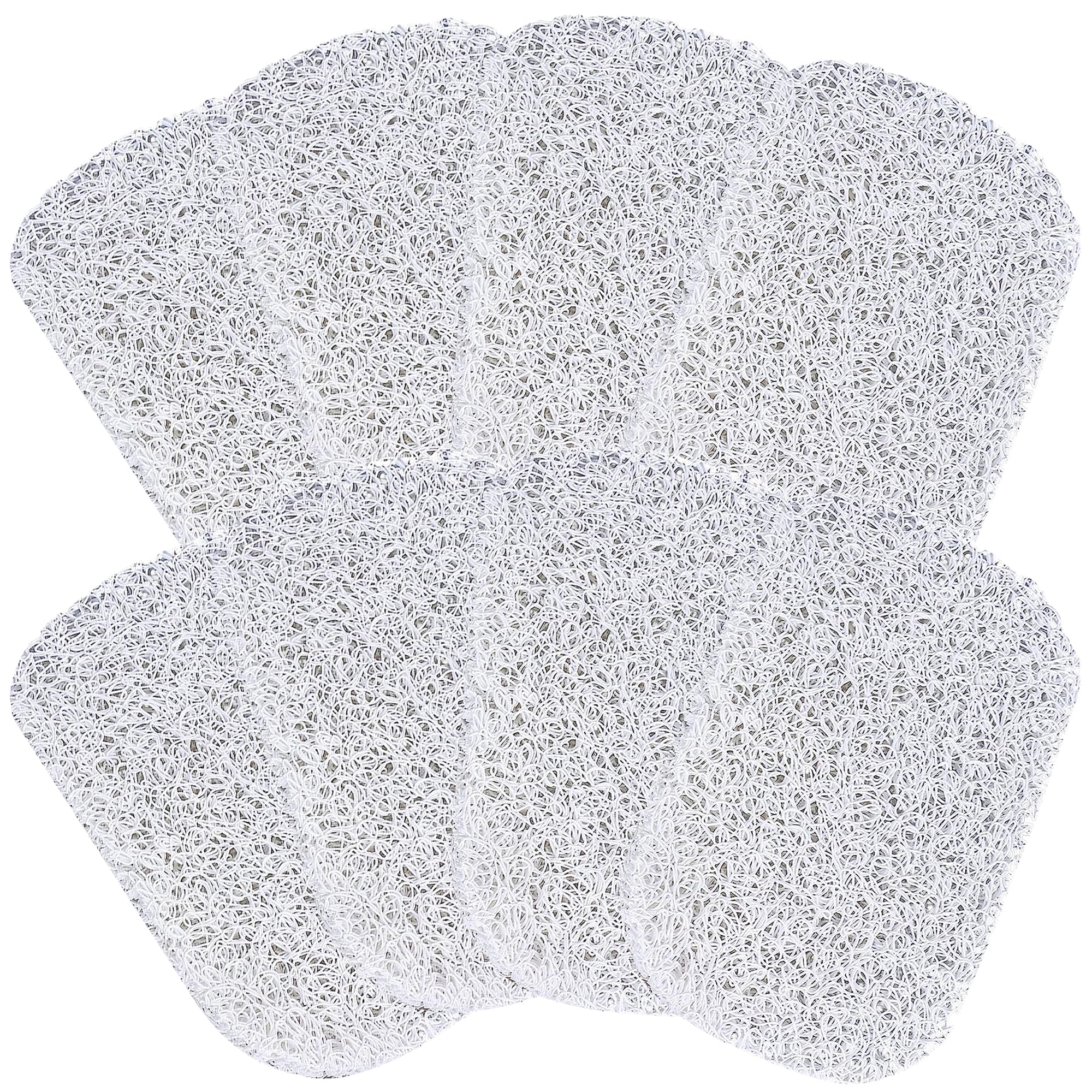 H&W 8Pcs Soap Saver Pads White,Shower Soap Bar Holder Pad,Self Draining Soap Holder,Soap Lifting Pads for Soap Dish Shower Kitchen Bathroom Travel Hotel Cleaning Supplies