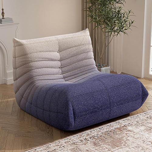 Miniatura 3 de Puf, silla de chimenea, sofá grande para adultos, puf para adolescentes, con espuma cómoda de alta densidad, con espuma viscoelástica, puf para sala