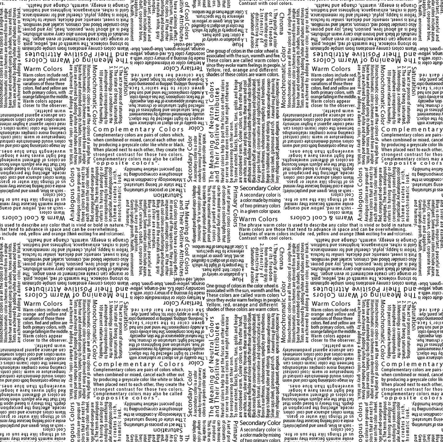 Studio E Hothouse Magic Newsprint White, Fabric by The Yard