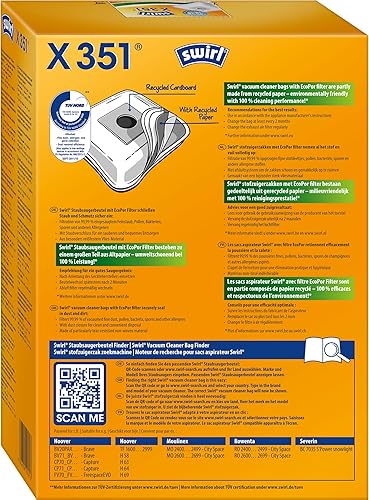 Miniatura 2 de Swirl 205813 X 351 Hoover Bolsas, azulblancoamarillo