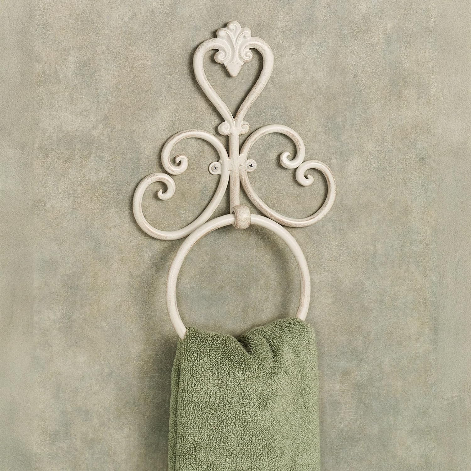 Aldabella Handpainted Towel Ring Creamy Gold - 13.5 Inches High