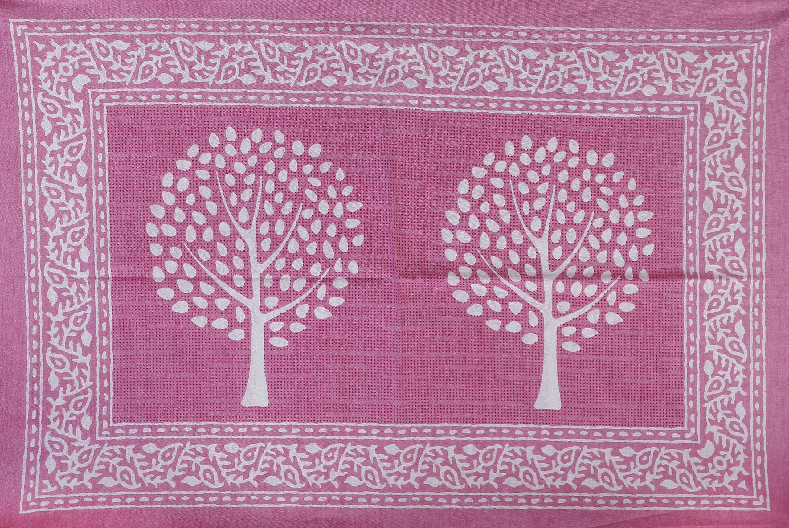 BedZone 144 TC 100% Cotton Double Bedsheet with 2 Pillow Covers, Pink 1