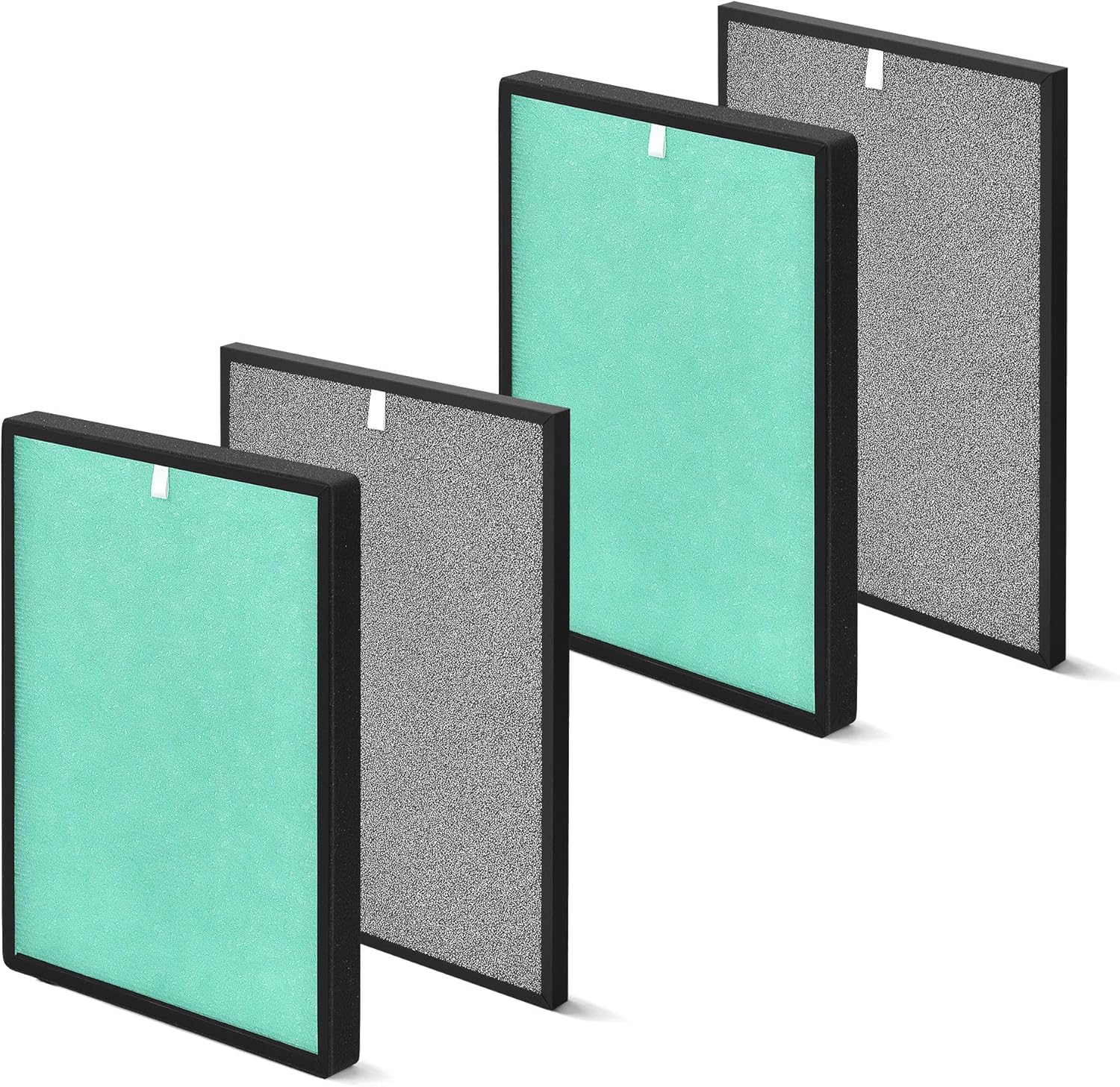 PH950 Filter Compatible with Turonic PH950 4-in-2 Replacement Filter for Air Pur-ifier, Turonic PH950 Filters with H13 True HEPA, Cotton, Acti-vated Car-bon and Cold Catalyst, Set of 2