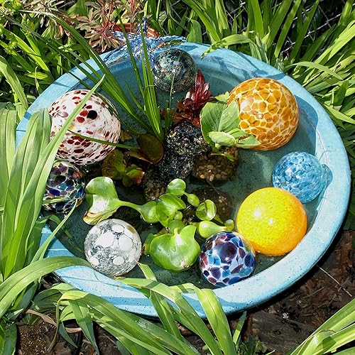 Miniatura 7 de Yellow Pond Floats Balls - Available in 3 inches, 4 inches, 5 inches & 6 inches - Blown Glass - Made in Seattle - Dehanna Jones