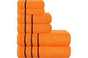 MyOwn Ultra Soft Orange Bath Towel Set - 6 Pack