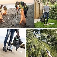 Vista 5 de Herramienta de agarre de 34 pulgadas, paquete de 2 herramientas de recogida plegables con mandíbula giratoria de 360° e imanes, herramienta