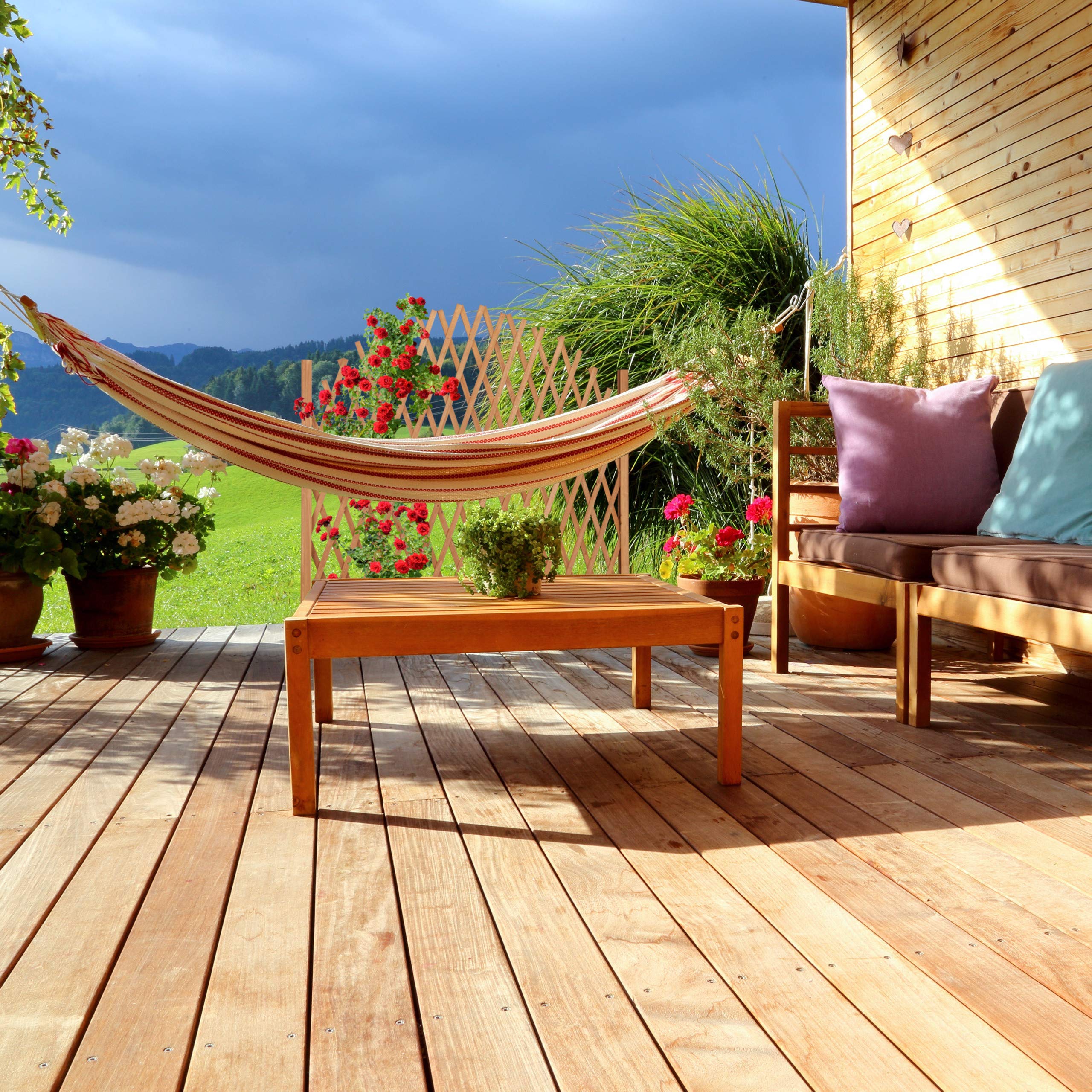 Relaxdays Treillis Jardin Extensible, Clôture Grillage Pliable, Plante grimpante Balcon HxlxP: 100 x 165 x 30 cm, Brun, Marron