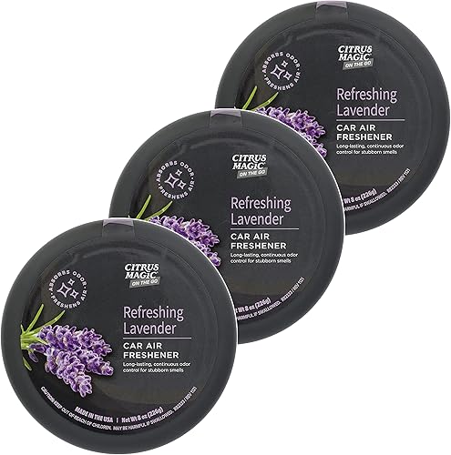 Citrus Magic On The Go - Ambientador (madera de pino macizo), paquete de de 3