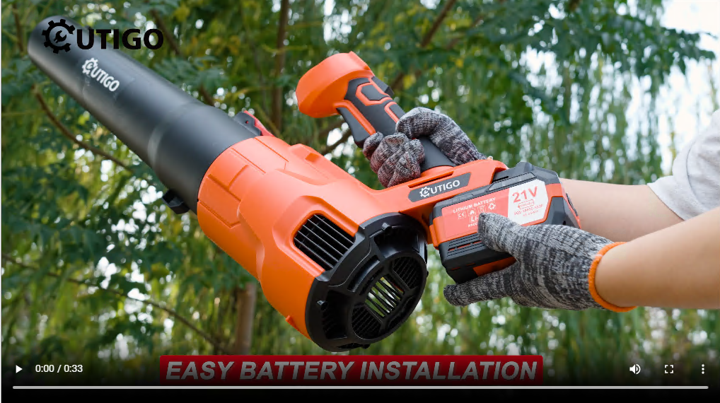 BAHNU Souffleur De Feuilles électrique Sans Fil Avec Batterie, 55 000 Tr/min, 850 CFM Avec 2 Piles 21 V, Souffleur Portatif Portable, Pression à Vitesse Variable, Souffleurs Pour L'entretien De La