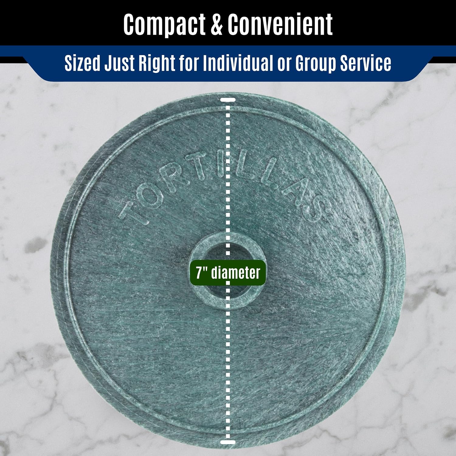 FSE 373-HS-NHS1000-J Tortilla Server, 7" Diameter x 1" Deep, Thermally Insulated, Polyethylene, Jalapeño Color, Ideal for Bars and Restaurants, NSF Certified, 12 per Case