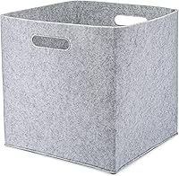 Vista 10 de Parker - Cubo de almacenamiento plegable de fieltro para bebé, cubos de almacenamiento de 11 pulgadas para organizador de cubos, organizadores