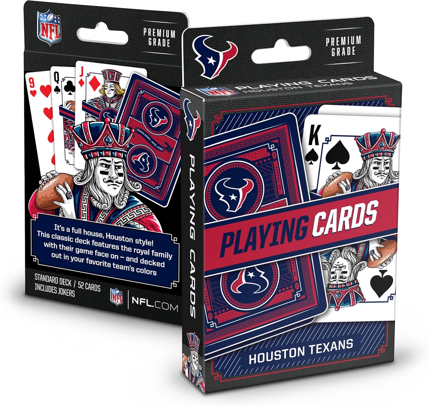 YouTheFan NFL Officially-Licensed Playing Cards - Original Artwork on All face Cards and Jokers - Team’s Official Colors - Quality Linen Texture - Designed in The USA