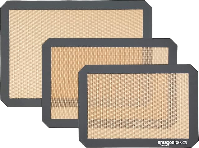 Amazon Basics Silicone Baking Mat - 3-Piece Set