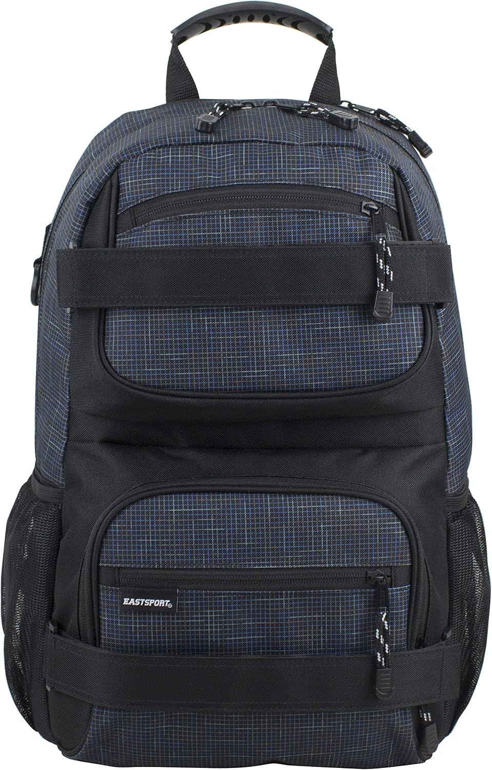 Eastsport Travel Skateboard Backpack Double Strap Laptop Bag Multi-Sport Design for Men and Women, Navy Gradient Ripstop