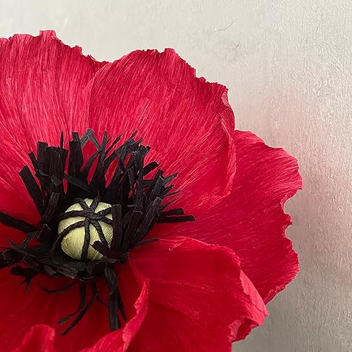 Miniatura 2 de Decoración de flores de papel crepé para pared, flores artificiales para decoración de boda, decoración de fondo de flores, baby shower, fiesta de