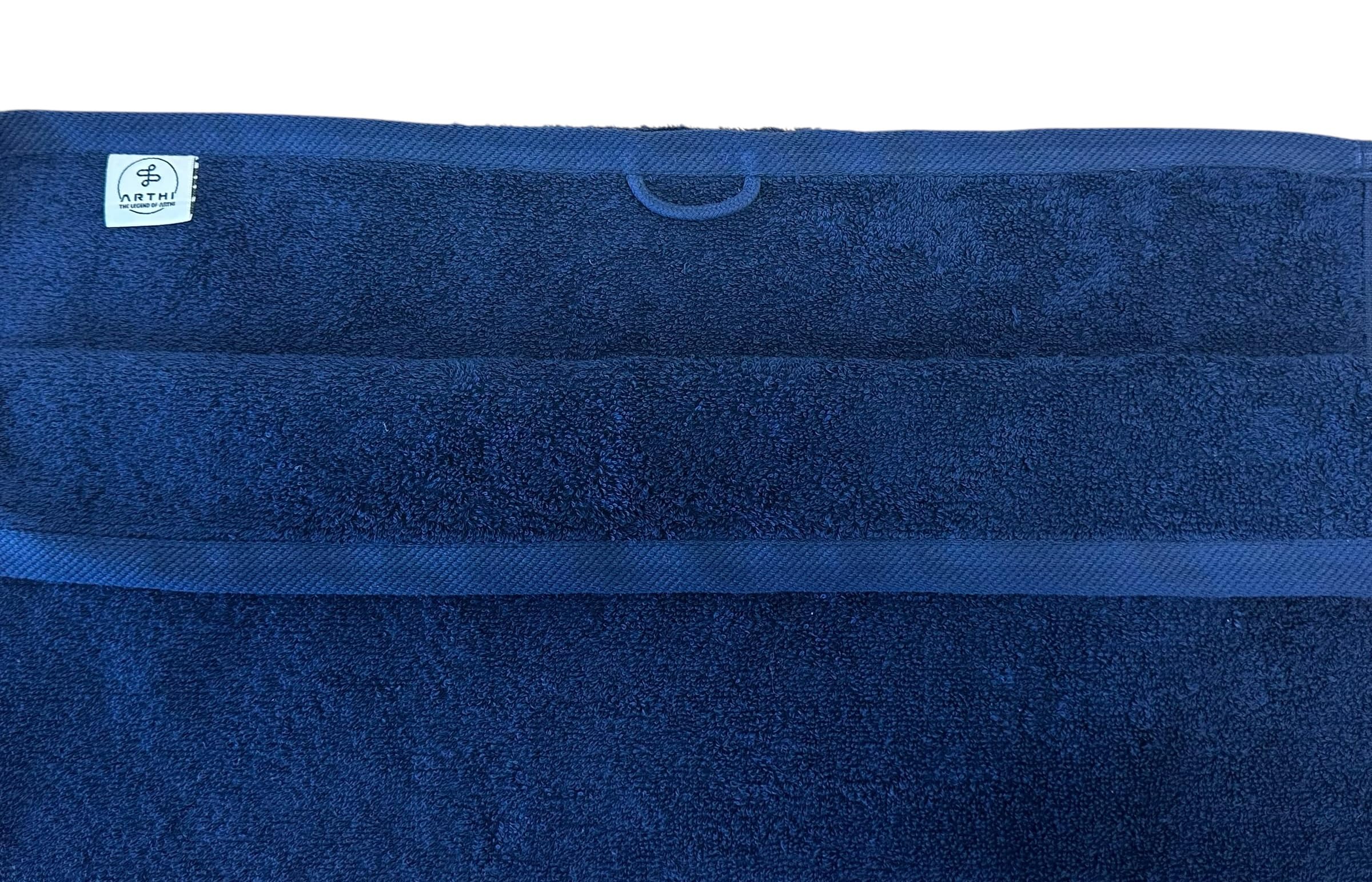 Arthi® Geschenk zum Ruhestrand Bade- Duschtuch inkl. Stickerei Ruhest(r) andtuch100% Baumwolle 50x100cm / 100x150cm nützliche Geschenke (Marineblau, 100x150)