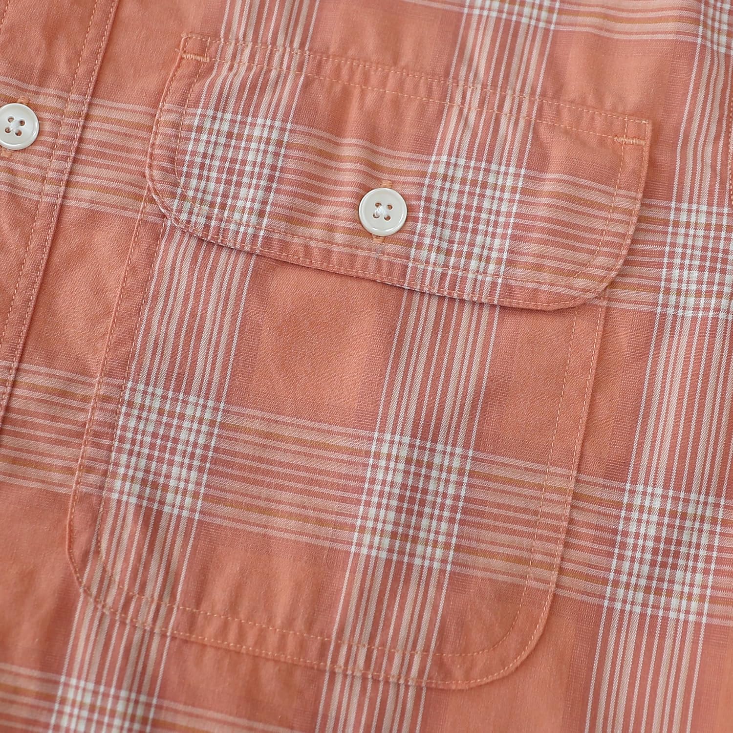 Dubinik® Mens Long Sleeve Button Down Shirts Casual Plaid Shirt with Practical Double Pockets Comfortable and Soft - Image 4