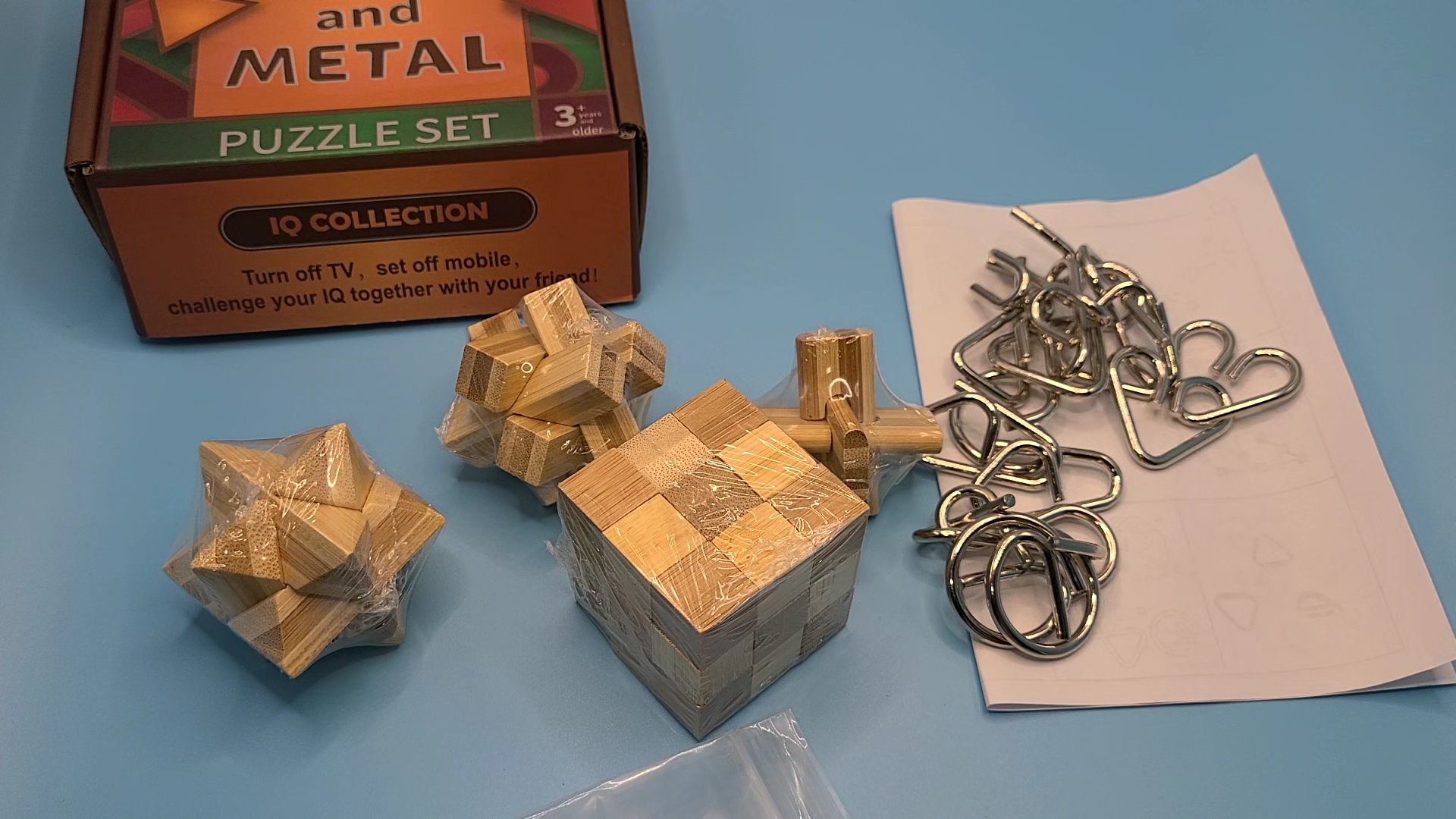 Amazon.com: Bamboo 3D Puzzle Metal Brain Teasers Puzzles Mind Game