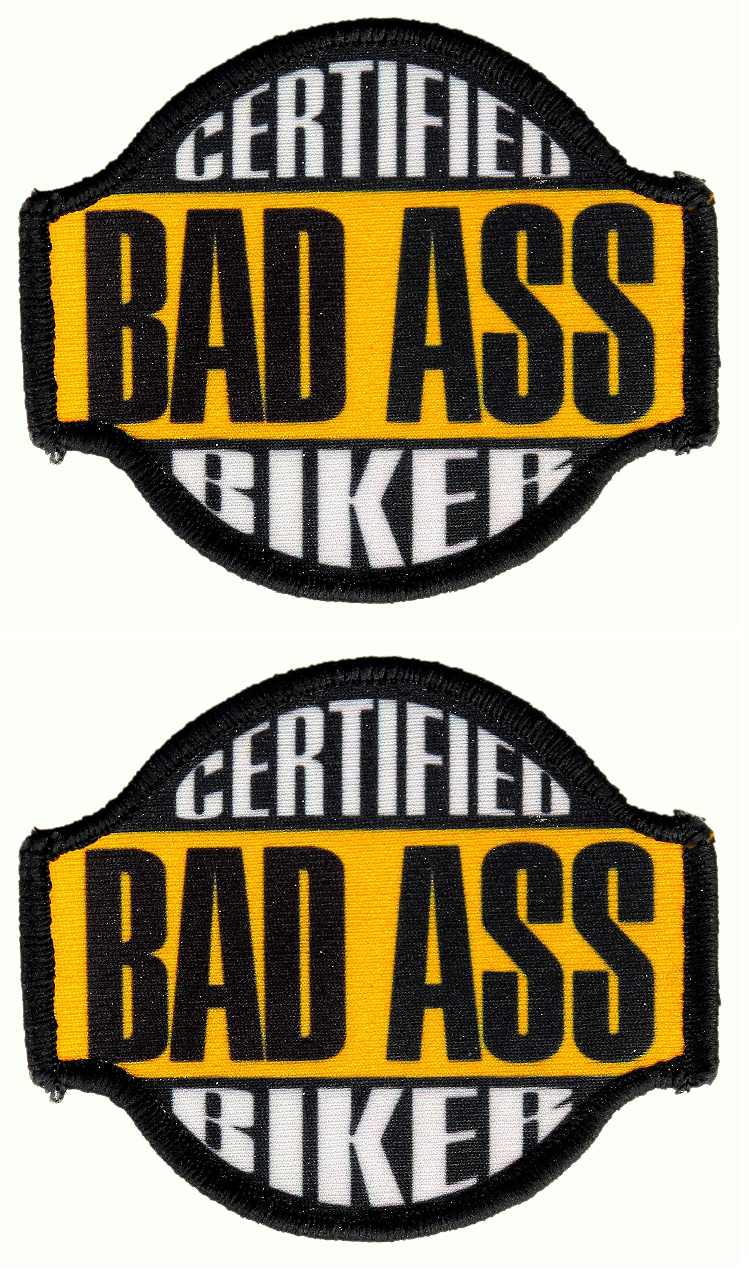 Certified Biker - Printed Patches (Pack of 2) (Ideal for Jackets, Hats, Bags, Vests, Jeans)