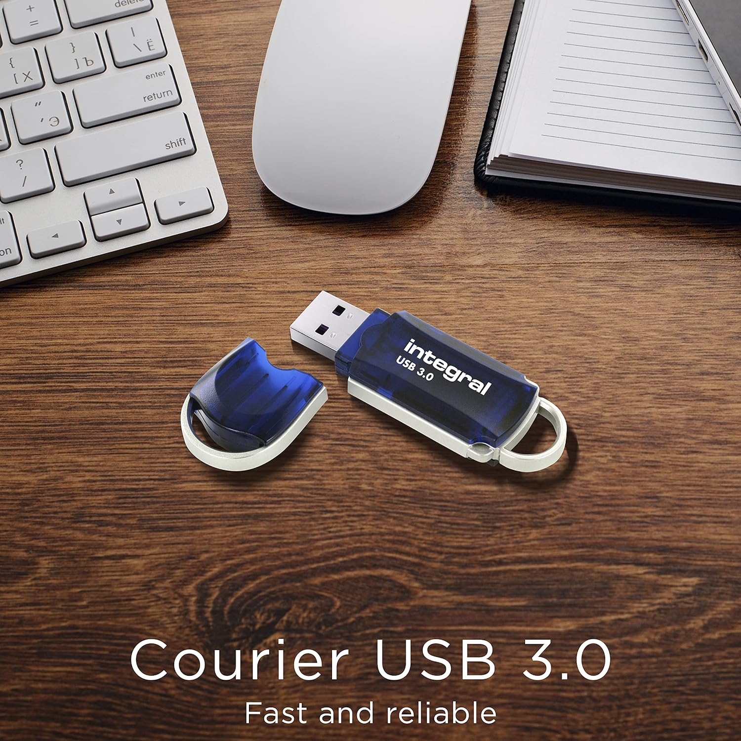 Integral 64GB USB 3.0 Flash Drive Courier Blue up to 100MBs