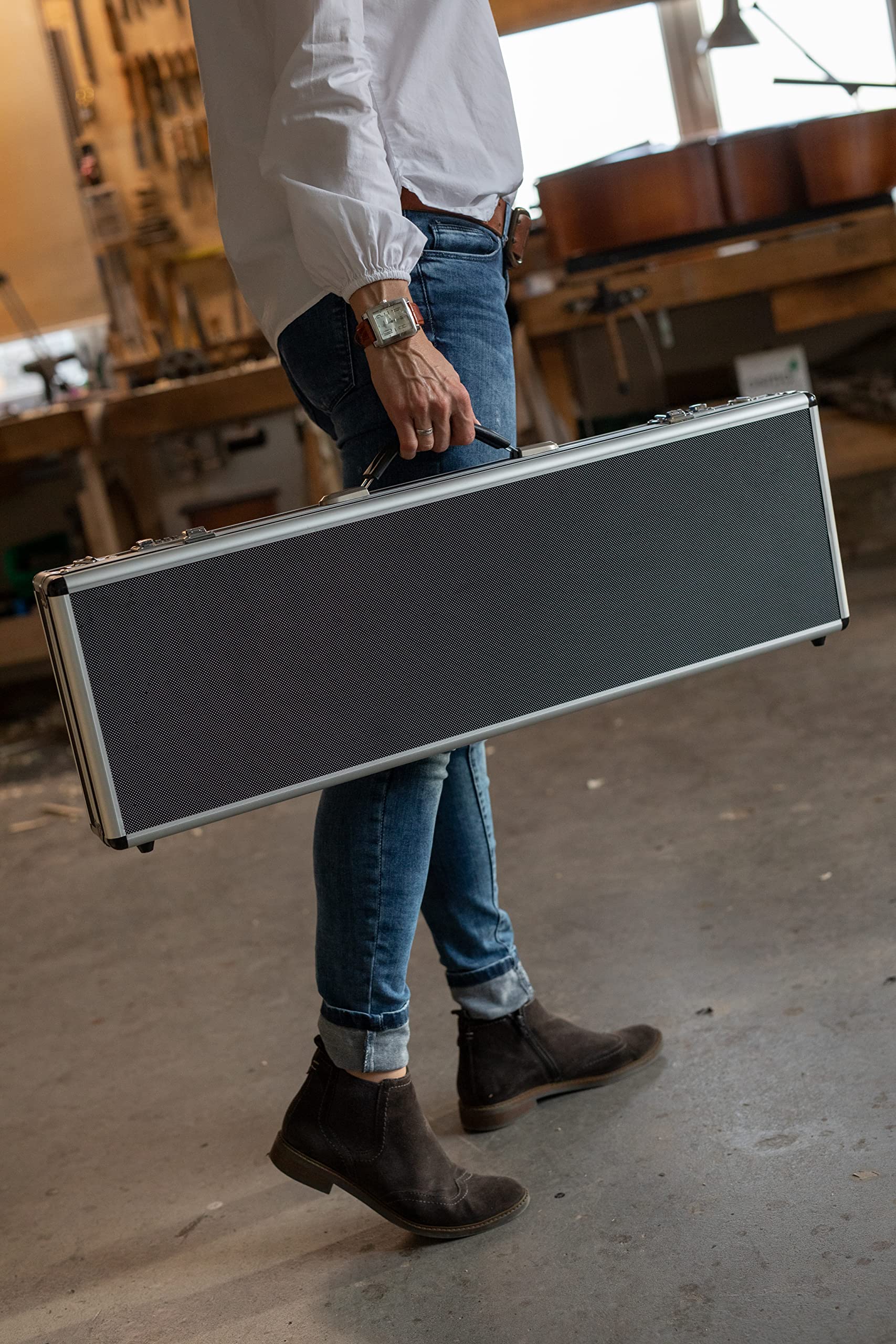 Gewa Étui à Archet Matrix en Aluminium léger et Solide pour Violon jusqu'à 76 cm 6 Arches