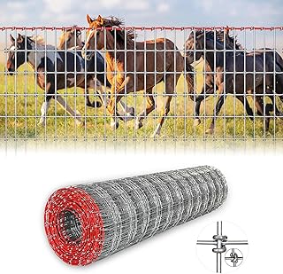 4x100ft Heavy Duty Horse Fence, 2x4 Inch Mesh, Rust-Resistant Metal Wire Farm Fencing for Livestock, Pasture, Garden, and Animal Containment