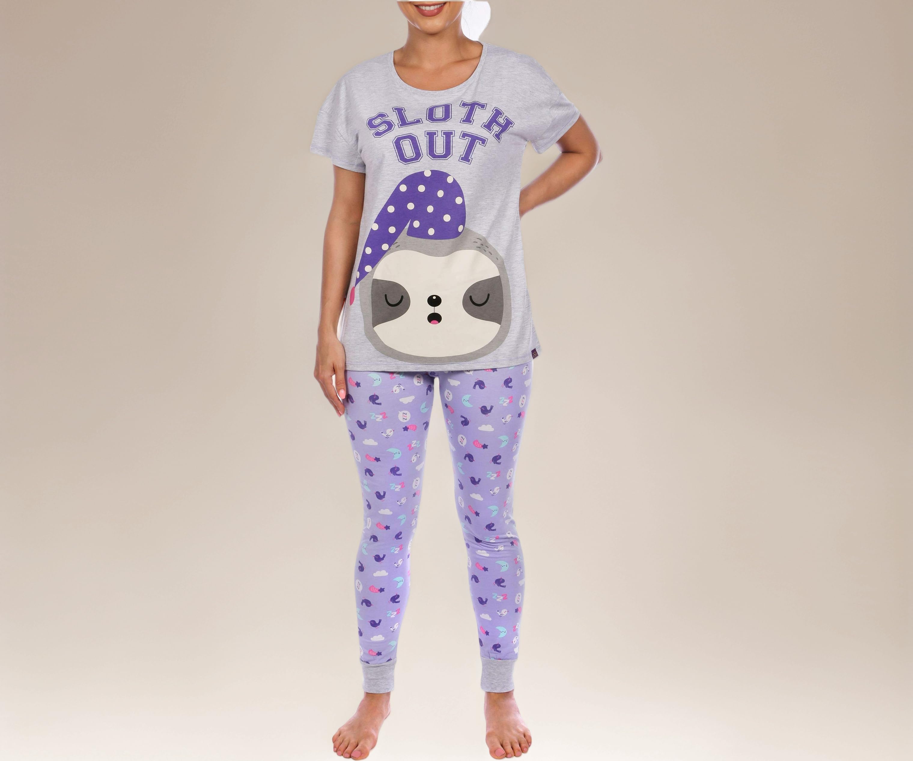 Harry Bear Womens Sloth Pajamas