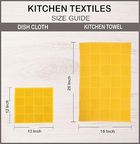 Miniatura 4 de AMOUR INFINI Juego de 8 paños de cocina de rizo altamente absorbentes, súper suaves, trapos de cocina de secado rápido para limpiar y secar platos,