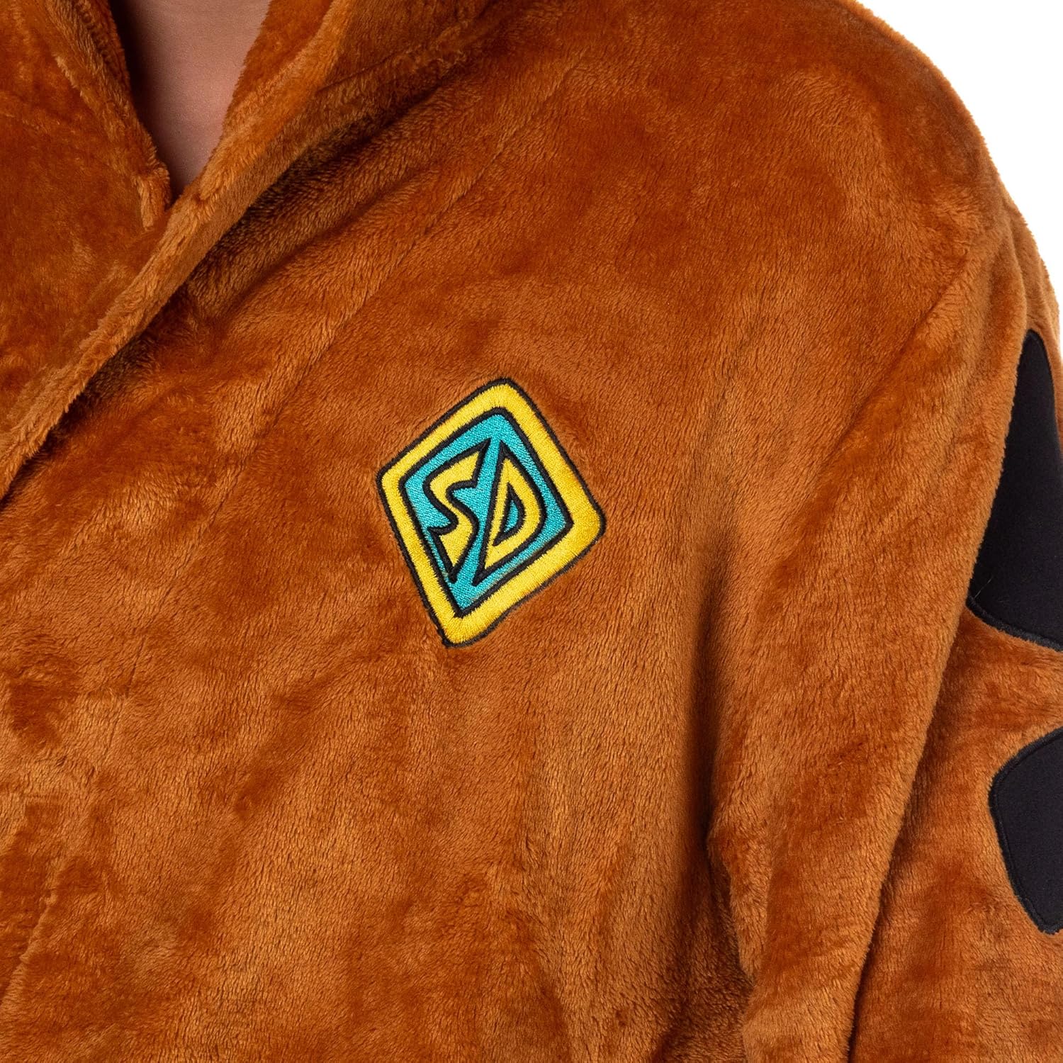 INTIMO Scooby-Doo Robe Men's Character Embroidered 3D Design Hooded Bathrobe For Adults